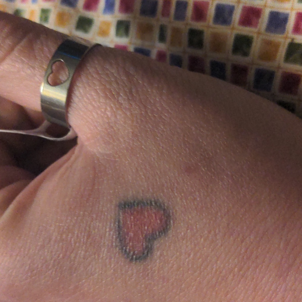 Stainless Steel Heart Ring NWT Size 21